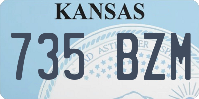 KS license plate 735BZM