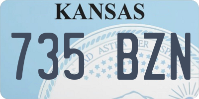 KS license plate 735BZN