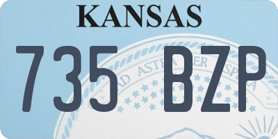 KS license plate 735BZP