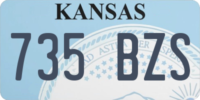 KS license plate 735BZS