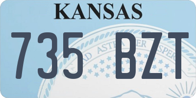 KS license plate 735BZT