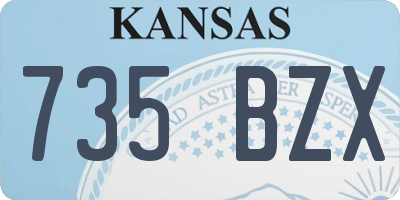 KS license plate 735BZX