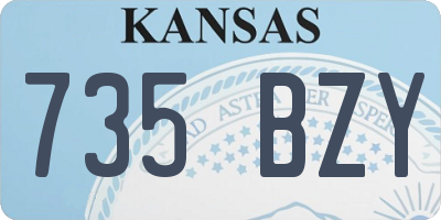KS license plate 735BZY
