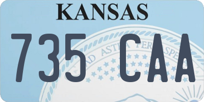 KS license plate 735CAA