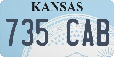 KS license plate 735CAB