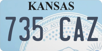 KS license plate 735CAZ