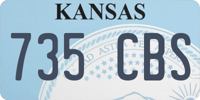 KS license plate 735CBS