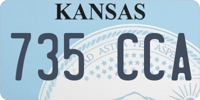 KS license plate 735CCA