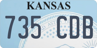 KS license plate 735CDB
