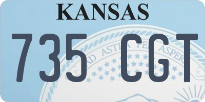 KS license plate 735CGT