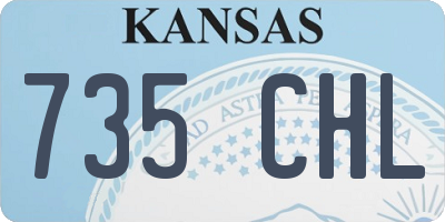 KS license plate 735CHL