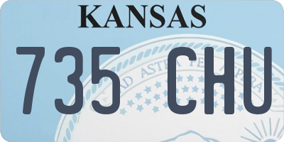 KS license plate 735CHU
