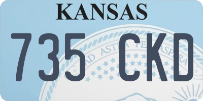 KS license plate 735CKD