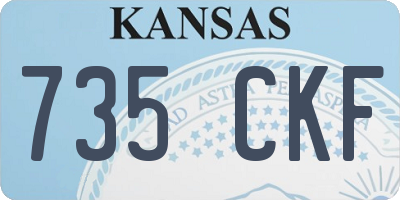 KS license plate 735CKF