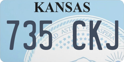 KS license plate 735CKJ