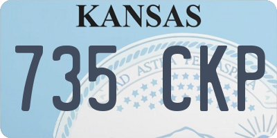 KS license plate 735CKP