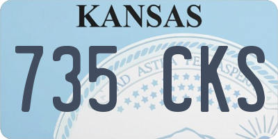 KS license plate 735CKS