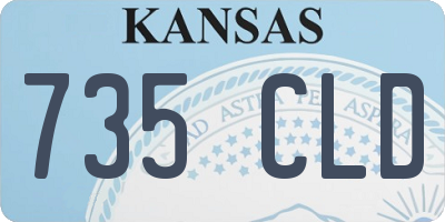 KS license plate 735CLD