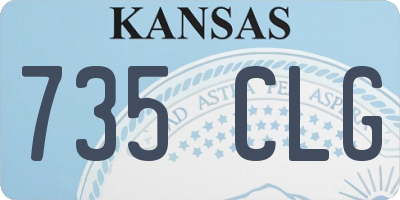KS license plate 735CLG