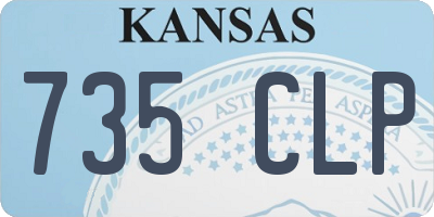 KS license plate 735CLP