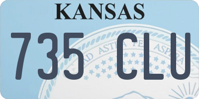 KS license plate 735CLU