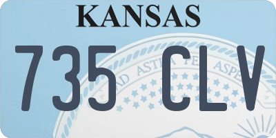 KS license plate 735CLV