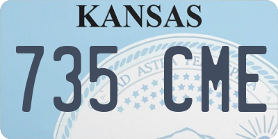KS license plate 735CME