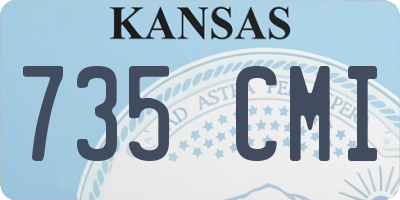 KS license plate 735CMI