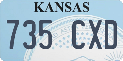 KS license plate 735CXD