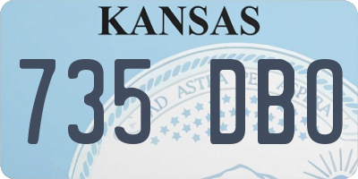 KS license plate 735DBO
