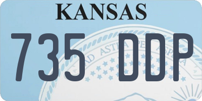 KS license plate 735DDP