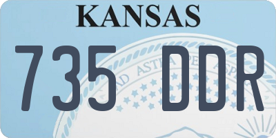 KS license plate 735DDR