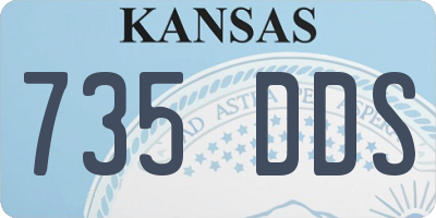 KS license plate 735DDS