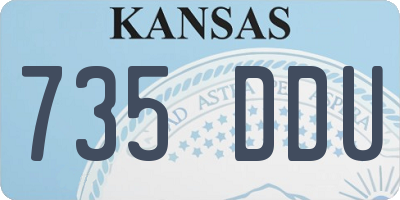 KS license plate 735DDU