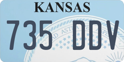 KS license plate 735DDV