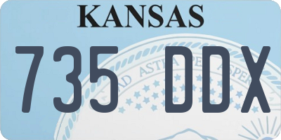 KS license plate 735DDX