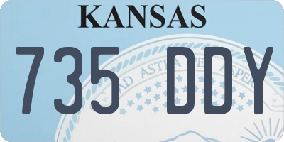 KS license plate 735DDY