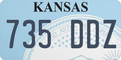 KS license plate 735DDZ