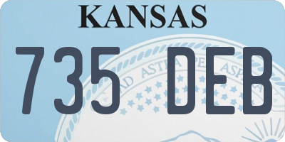 KS license plate 735DEB