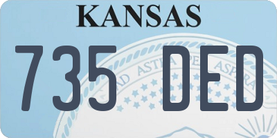KS license plate 735DED