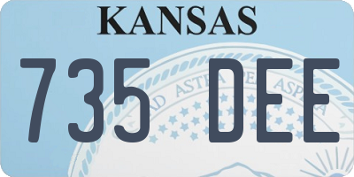 KS license plate 735DEE