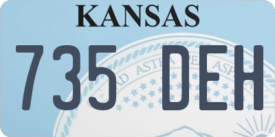 KS license plate 735DEH