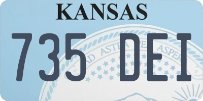 KS license plate 735DEI