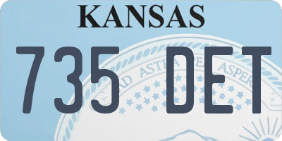 KS license plate 735DET