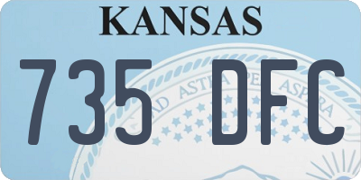 KS license plate 735DFC