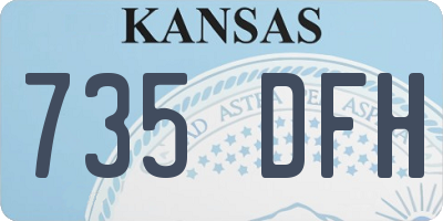 KS license plate 735DFH