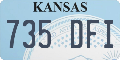 KS license plate 735DFI
