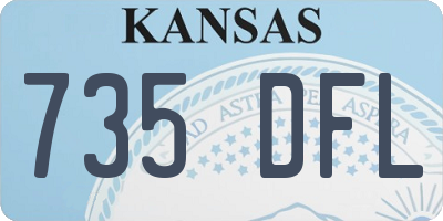KS license plate 735DFL