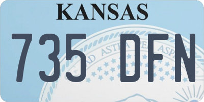 KS license plate 735DFN