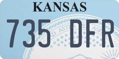KS license plate 735DFR